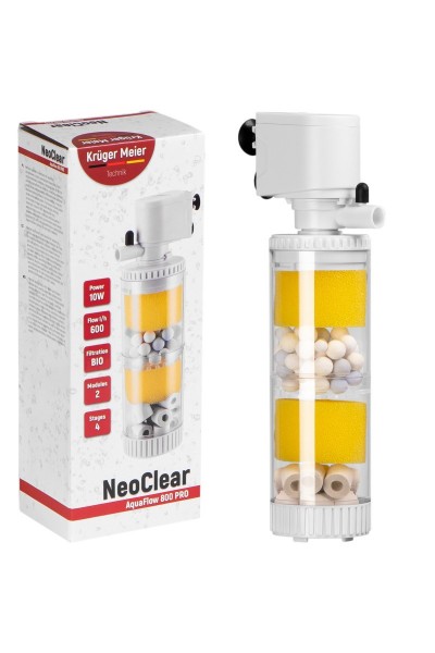 Внутрішній фільтр Kruger Meier NeoClear 800 з біофільтрацією та аерацією для акваріумів 40–80 літрів