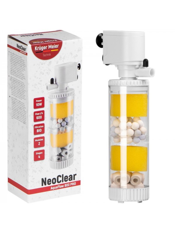 Внутрішній фільтр Kruger Meier NeoClear 800 з біофільтрацією та аерацією для акваріумів 40–80 літрів