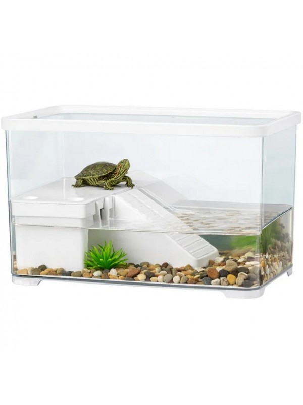 Террариум-аквариум для черепахи Kruger Meier LagunaVerde Turtle Aquarium 30×18×18 см с островом и фильтром