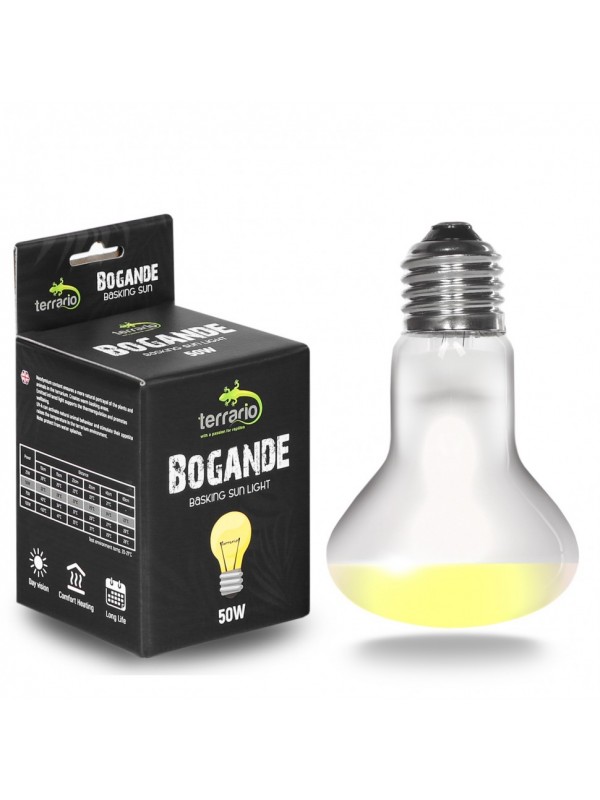 Лампа точкового нагріву Terrario Bogande Basking Sun Light 50w з UVA-променями для рептилій і тераріумів