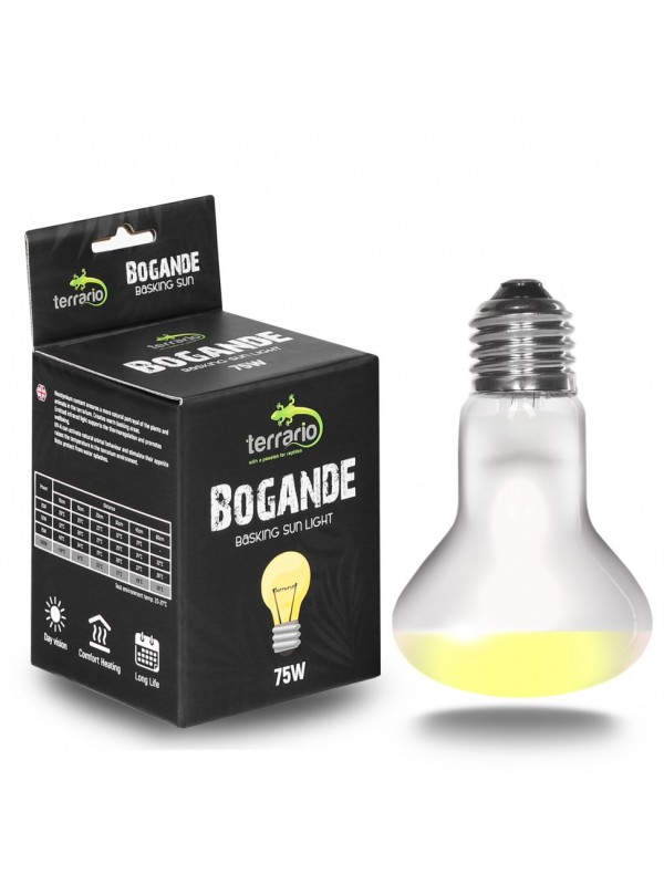 Лампа точкового нагріву Terrario Bogande Basking Sun Light 75w з UVA-променями для рептилій і тераріумів