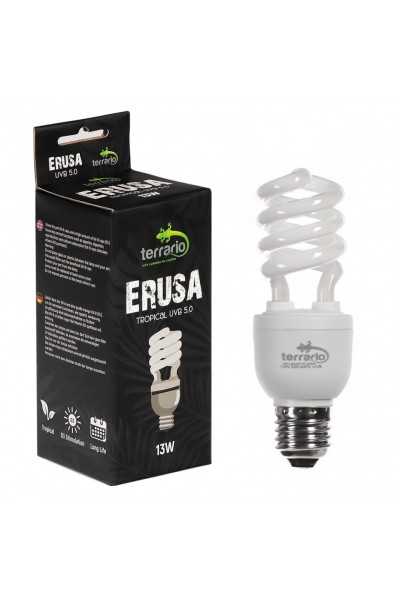 Люмінесцентна лампа Terrario Erusa Tropical UVB 5.0 13W  для тропічних рептилій та амфібій