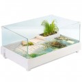 Террариум-аквариум для черепахи Kruger Meier Turtle Shell Garden 39x27x17 см с островком и гидропонным контейнером