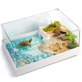 Тераріум-акваріум для черепахи Kruger Meier Turtle Shell Garden 49x31x18.5 см з островом і гідропонним контейнером