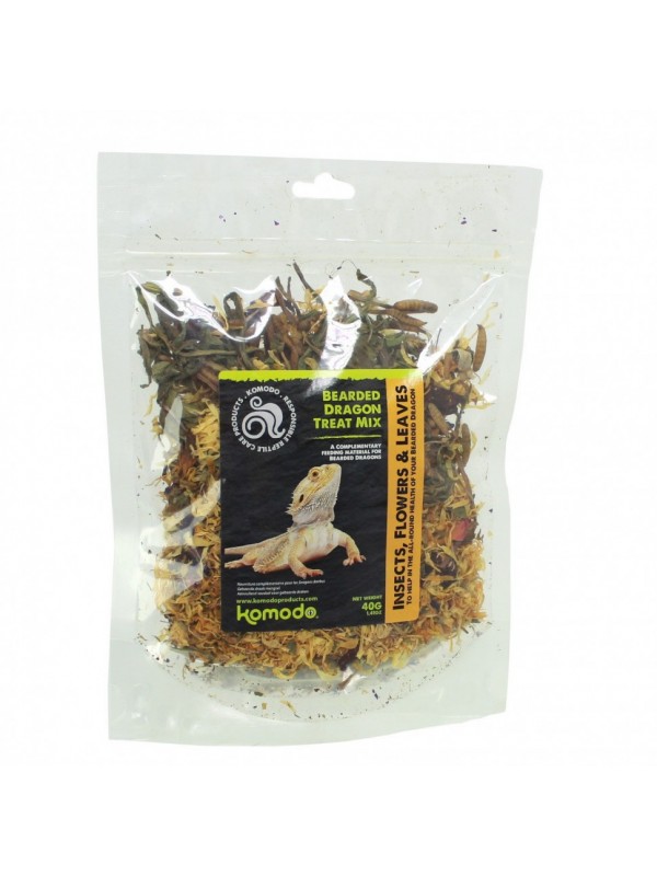 Смесь цветков и насекомых для агамы бородатой Komodo Dragon Treat Mix 40г (83310)