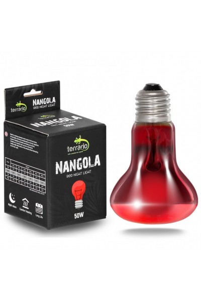 Інфрачервона нагрівальна лампа Terrario Nangola Red Night Light 50W