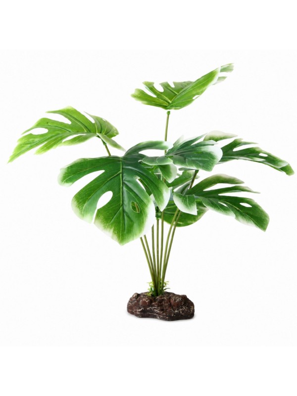 Искусственное растение Hobby Monstera White 40 см (37712) для террариума, акватерариума и палюдариума