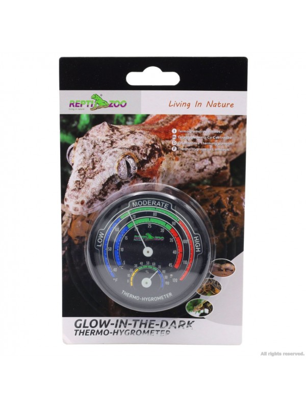 Гигрометр - аналоговый термометр Repti-Zoo Glowing Thermo / Hygrometer (RHT04)