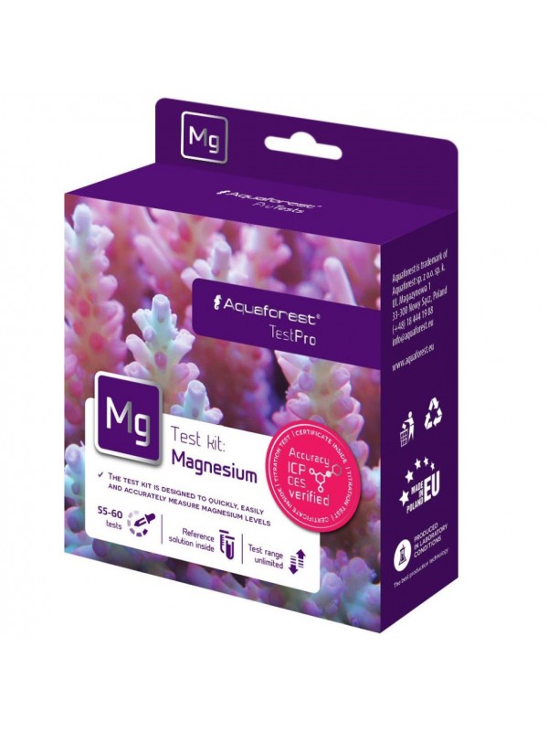 Тест на магній (Mg) Aquaforest Magnesium Test Kit для морського акваріуму, 55–60 тестів