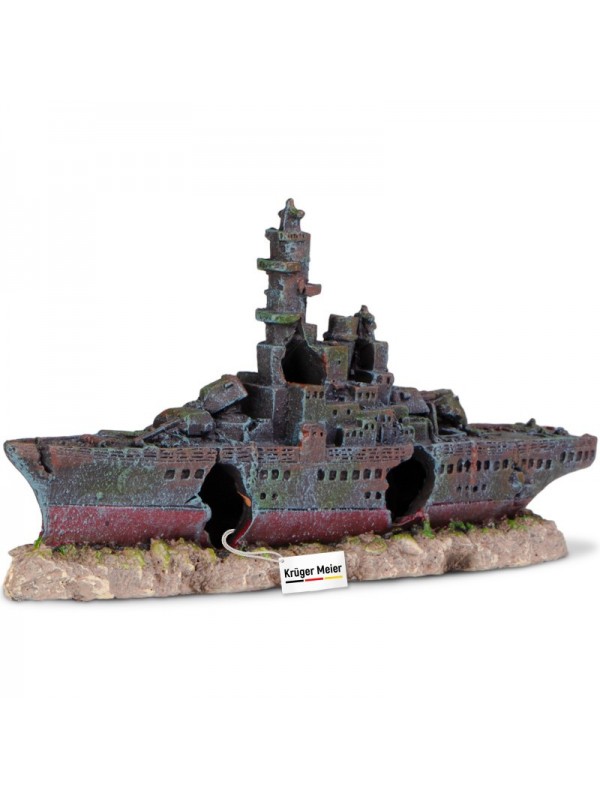 Декорація затонулий корабель Kruger Meier Battleship 23x5x11см (24411)