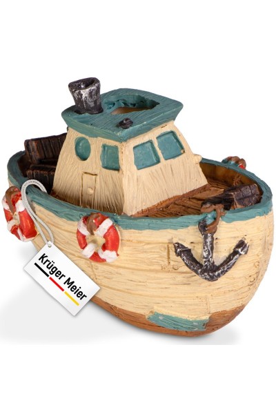 Декорация рыбацкая лодка Kruger Meier Fishing Boat 11x6.5x7.5см (1288)