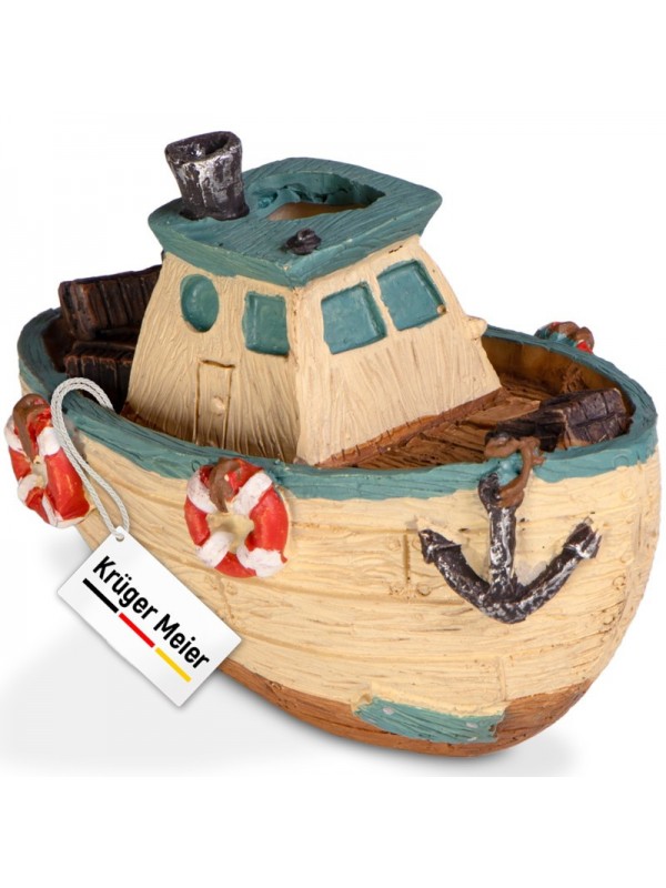 Декорація рибальський човен Kruger Meier Fishing Boat 11x6.5x7.5см (1288)