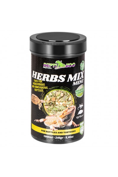 Растительная смесь для рептилий и черепах Repti-Zoo Herbs Mix Menu 1000мл.
