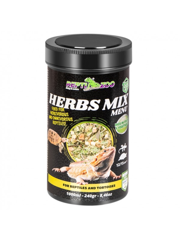 Рослинна суміш для рептилій і черепах Repti-Zoo Herbs Mix Menu 1000мл.