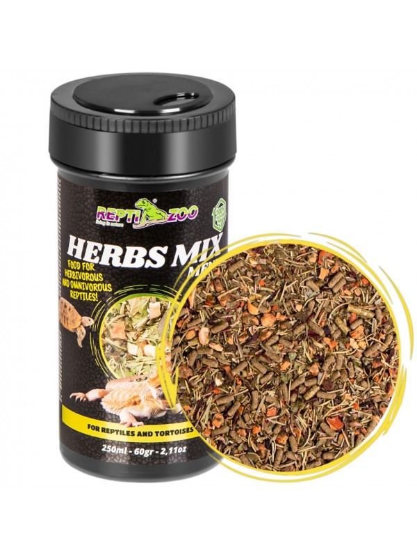 Рослинна суміш для рептилій і черепах Repti-Zoo Herbs Mix Menu 250мл.