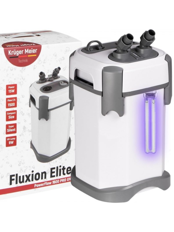 Внешний фильтр Kruger Meier Fluxion Elite 1800 UVC PRO для аквариумов 120-350 литров.