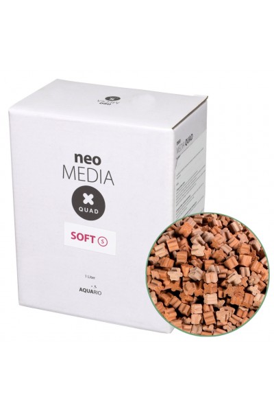 Наполнитель для биофильтрации с понижением pH Neo Media Soft S Premium Quad 1 л