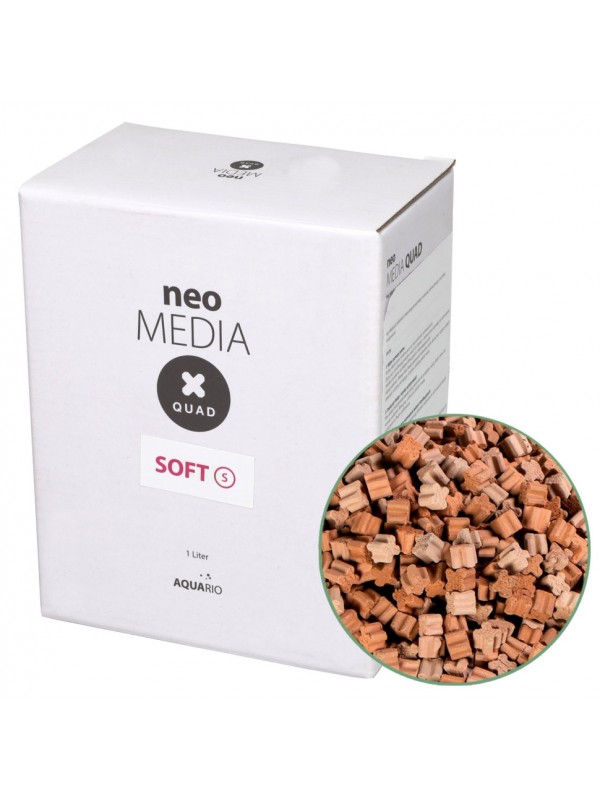 Наповнювач для біофільтрації зі зниженням pH Neo Media Soft S Premium Quad 1 л