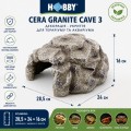 Декорация Hobby Cera Granite Cave 3 28,5×24×16 см - укрытие для террариума, аквариума под натуральный камень (37812)