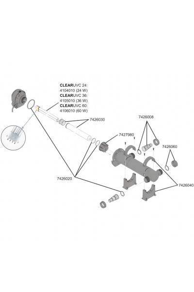 Ущільнюючі кільця для Eheim CLEARUVC 24/36/60W (5304-5306​) (7426020)