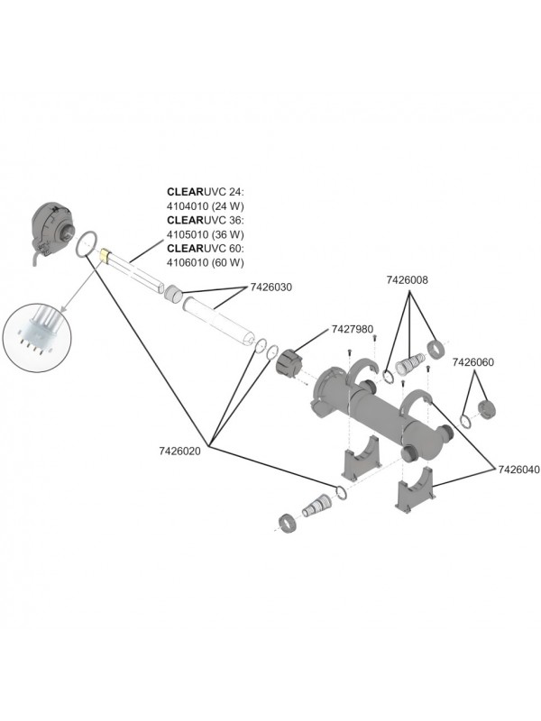 Ущільнюючі кільця для Eheim CLEARUVC 24/36/60W (5304-5306​) (7426020)