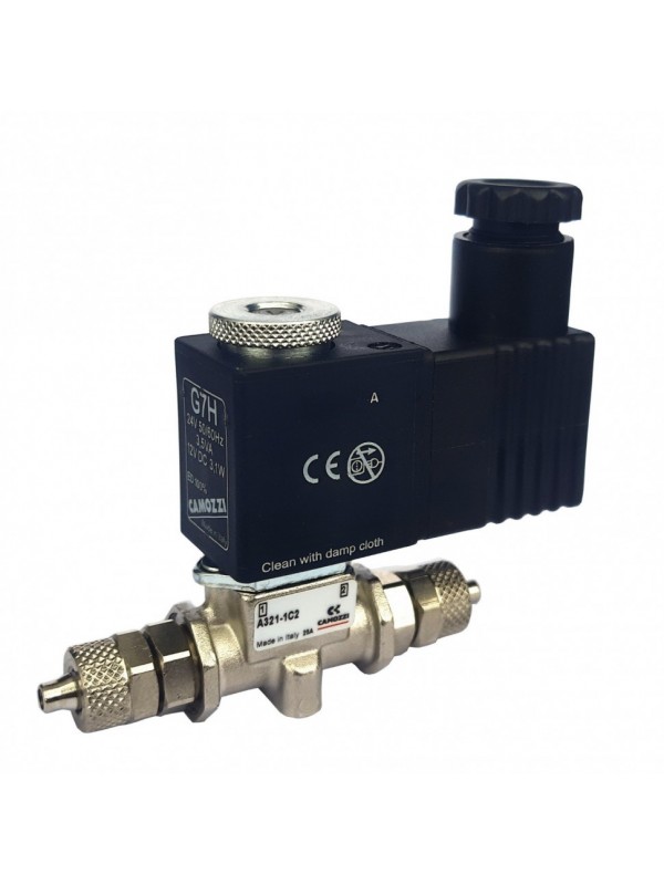 Електроклапан для систем СО2 Camozzi 4/6мм A321 12v DC