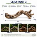 Декорация Hobby Cera Root 3 52×18×20 см - керамическая коряга для аквариума и террариума (37822)