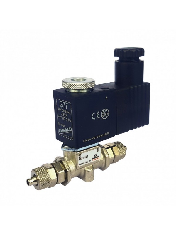 Електроклапан для систем СО2 Camozzi 4/6мм A321 24v DC