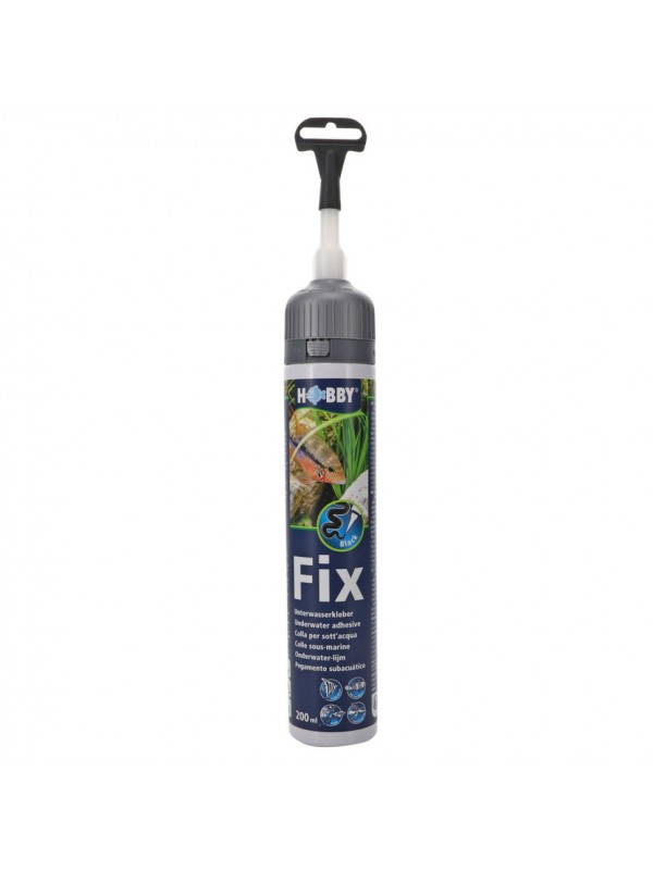 Клей, герметик акваріумний чорний Hobby Fix Underwater Adhesive black 200 мл (11965)