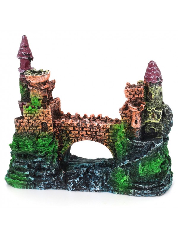 Декорация замок на скале Aqua Nova 13,5x6x11см (AN629)