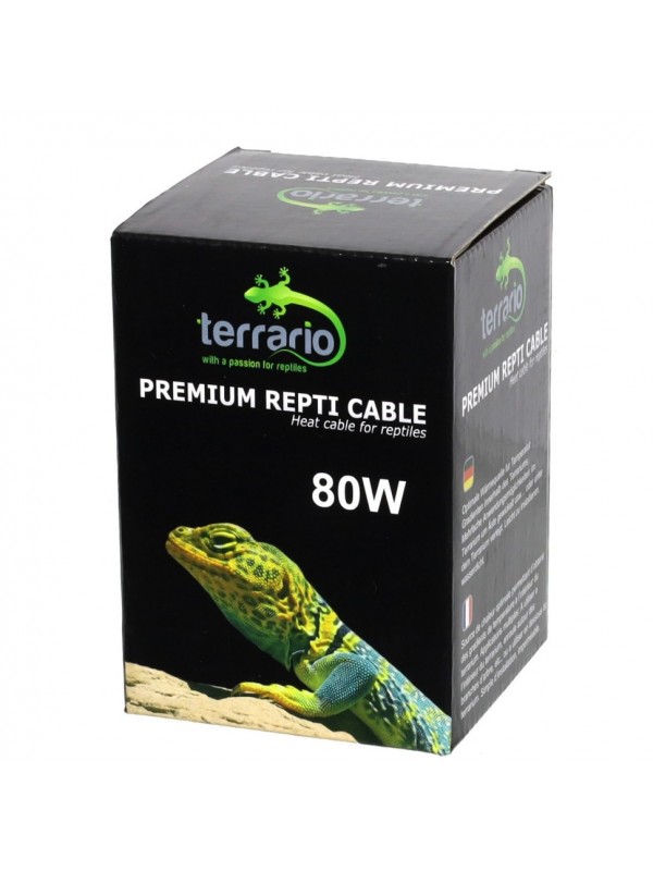 Нагрівальний кабель Terrario Premium Repti Cable 80W 9м для тераріуму з силіконовим покриттям