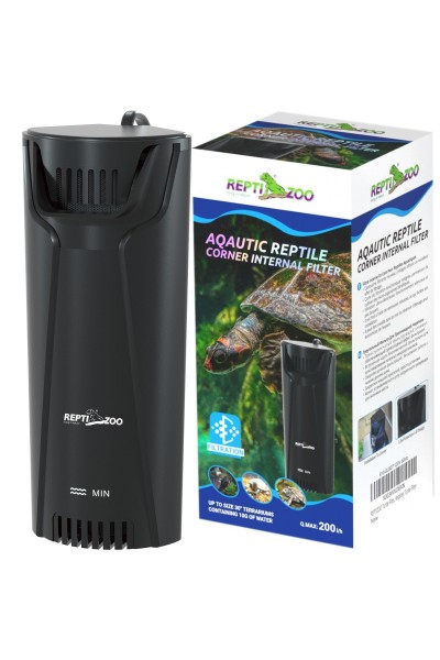 Внутрішній фільтр Repti-Zoo Aquatic Corner Filter (GLB07) для тераріумів із черепахами, рибами та амфібіями (200 л/год, до 38 літрів)