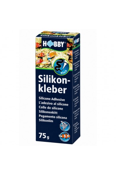 Силикон черный для аквариумов и террариумов Hobby Silicon Adhesive black 75 г (11960)