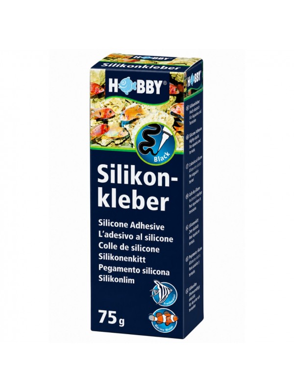Силикон черный для аквариумов и террариумов Hobby Silicon Adhesive black 75 г (11960)