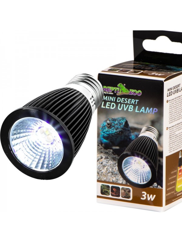 Лампа Repti-Zoo LED UVB 10.0 Desert 3W для пустельного тераріуму