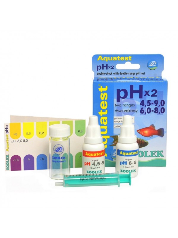 Тест pH (4,5-9,0)/(6,0-8,0) Zoolek Aquatest pH x2 (1020)