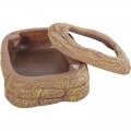 Миска магнітна для живого корму Repti-Zoo Magnetic Food Dish 9×7×4 см (ERB45) з імітацією скелі для тераріумів