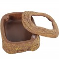 Миска магнітна для живого корму Repti-Zoo Magnetic Food Dish 9×7×4 см (ERB45) з імітацією скелі для тераріумів