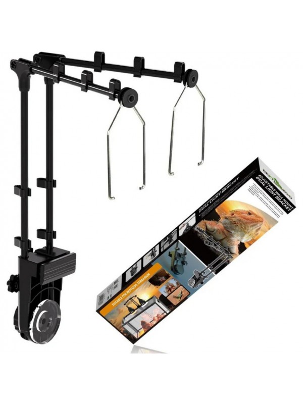 Держатель для ламп Repti-Zoo Dual Light Bracket LH023D двойной кронштейн для террариума с поворотом на 360°