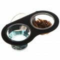 Двойная подвесной миска Terrario Gecko Duo Bar Black