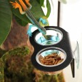 Двойная подвесной миска Terrario Gecko Duo Bar Black