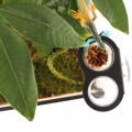 Двойная подвесной миска Terrario Gecko Duo Bar Black