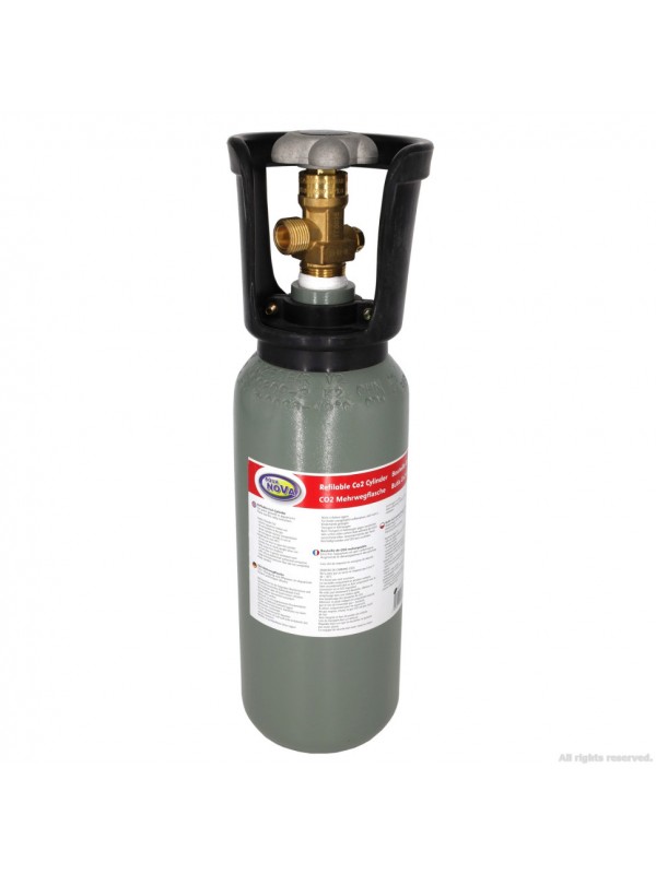 Балон CO2 з плоским дном Aqua Nova , метал, 2л. (NCO2-2L-GRAY)