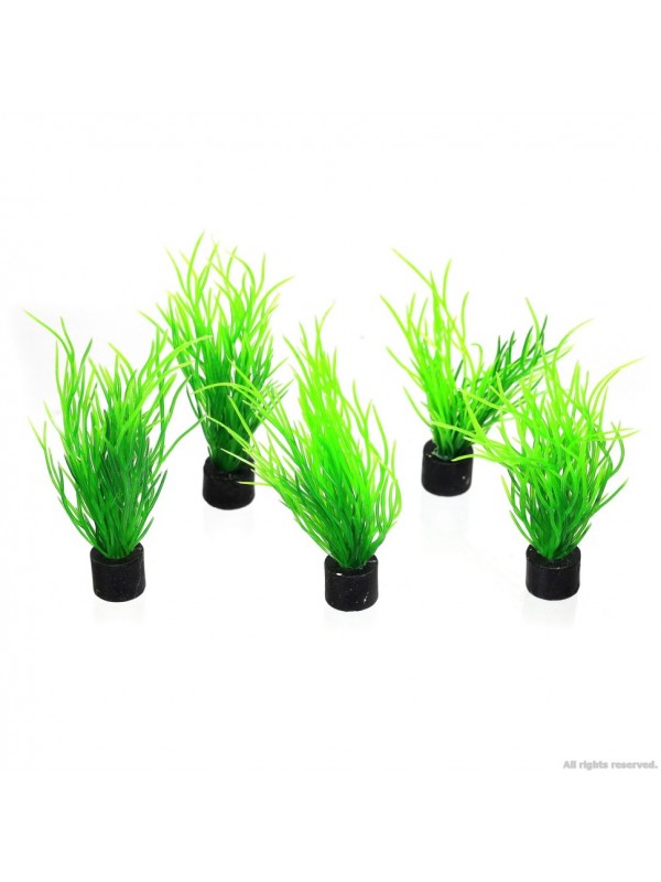 Искусственное растение, набір Hobby Lilaeopsis mini 1,5x1,5x7см 5шт. (51546)