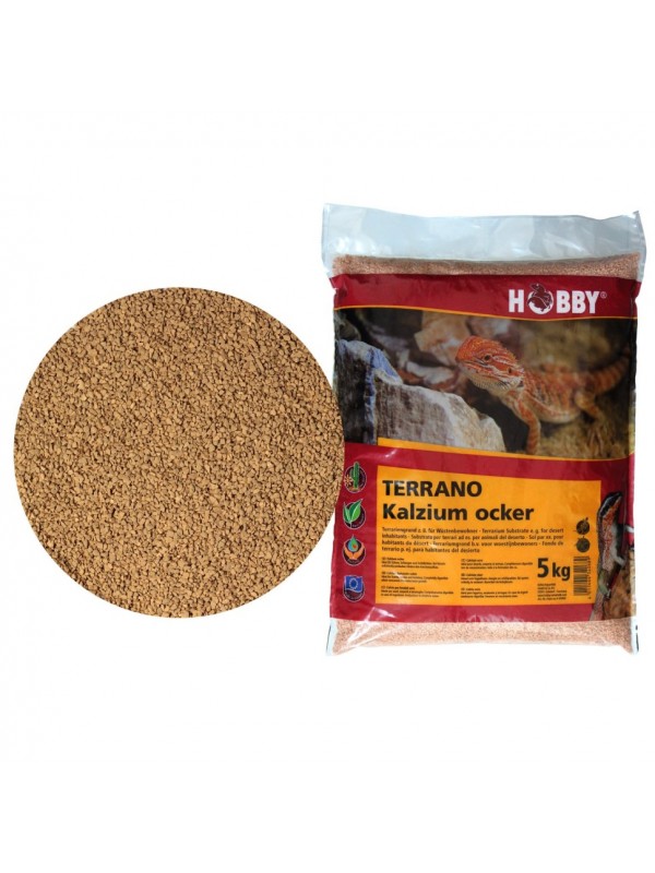 Субстрат кальциевый Hobby Terrano Calcium Substrate ochre 2-3мм, 5кг (34068)