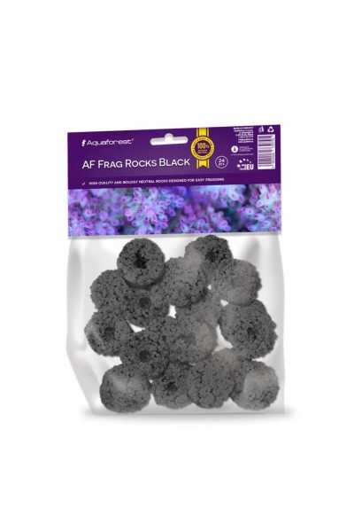 Плашки для посадки кораллов Aquaforest Frag Rocks Black 24шт (739795)
