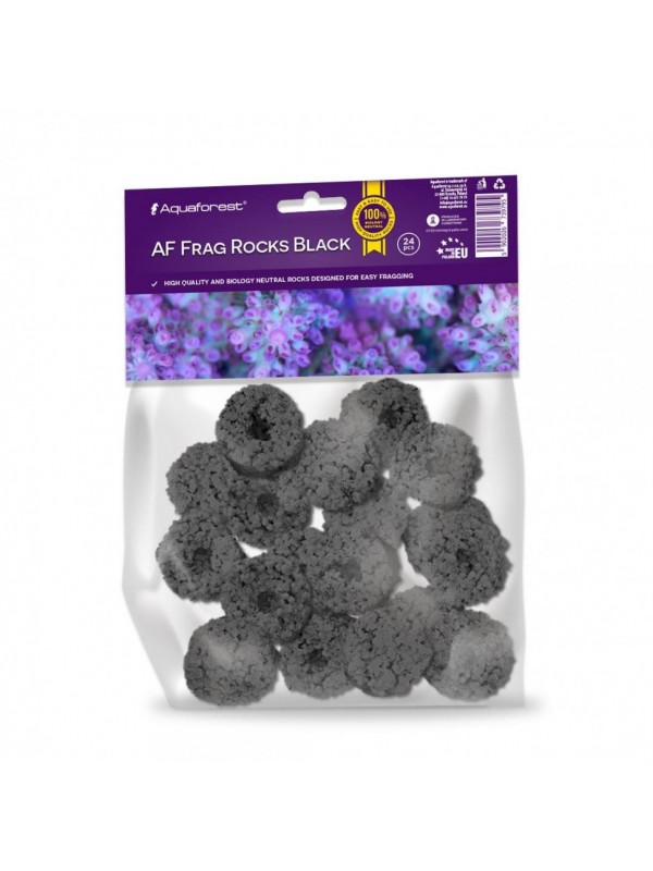 Плашки для посадки коралів Aquaforest Frag Rocks Black 24шт (739795)