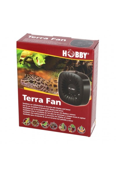Вентилятор для тераріуму Hobby Terra Fan (37130) з дисплеєм і датчиком температури та вологості