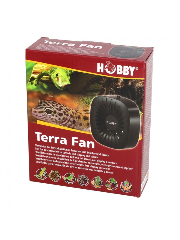Вентилятор для тераріуму Hobby Terra Fan (37130) з дисплеєм і датчиком температури та вологості