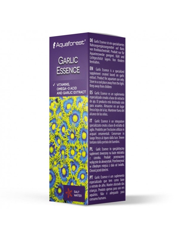 Добавка до корму Aquaforest Garlic Essence 10 мл з екстрактом часнику та Омега-3 для акваріумних риб